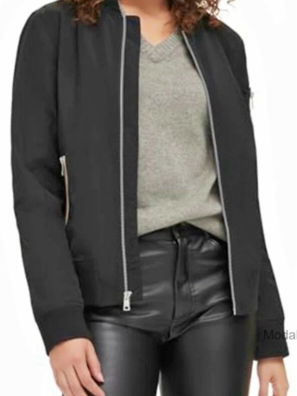 Levi's Melanie Newport Flight Bomber Jacket Black Size Small